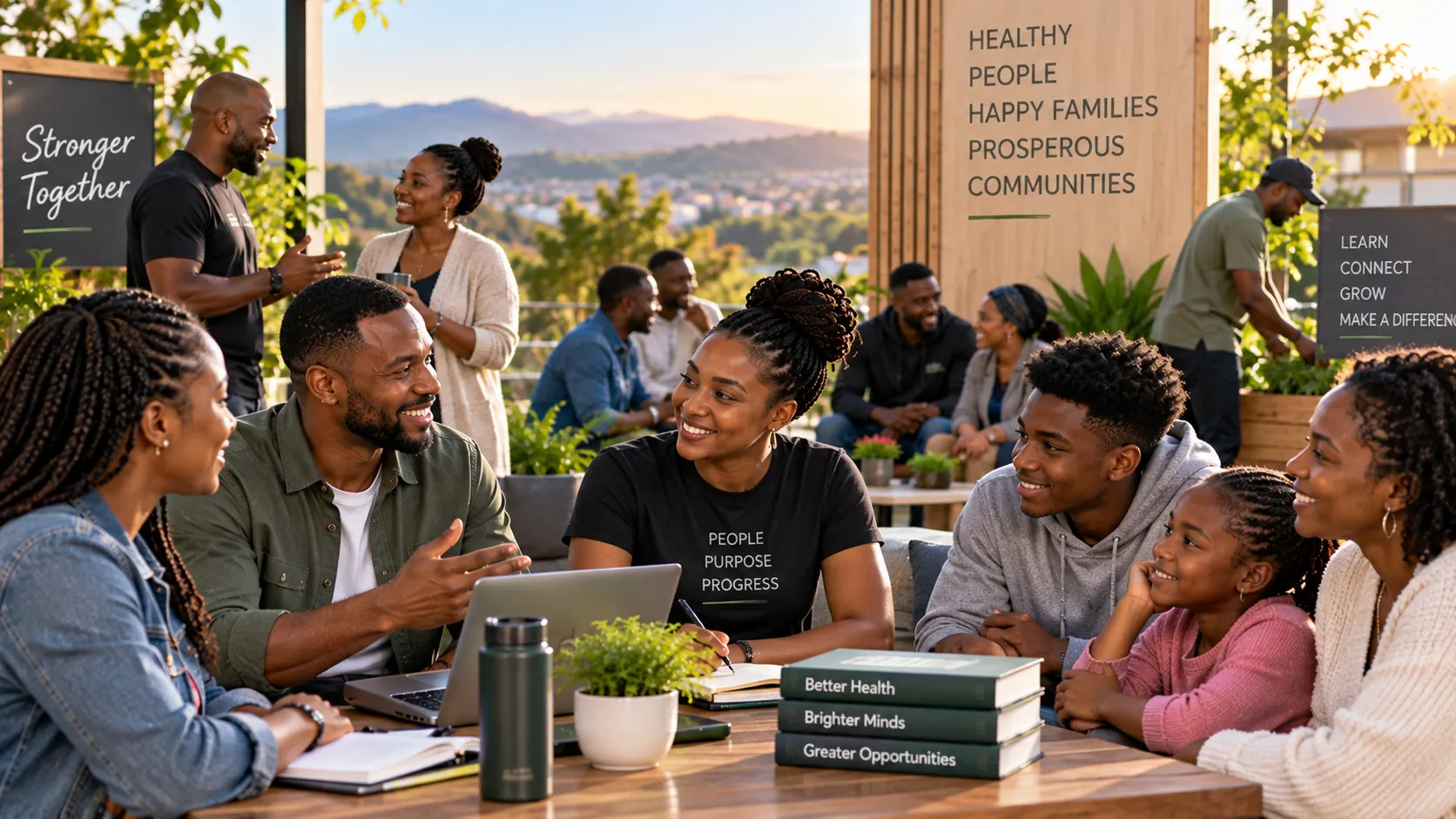 A community gathering focused on wellbeing and growth